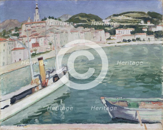 Harbour at Menton', 1905.