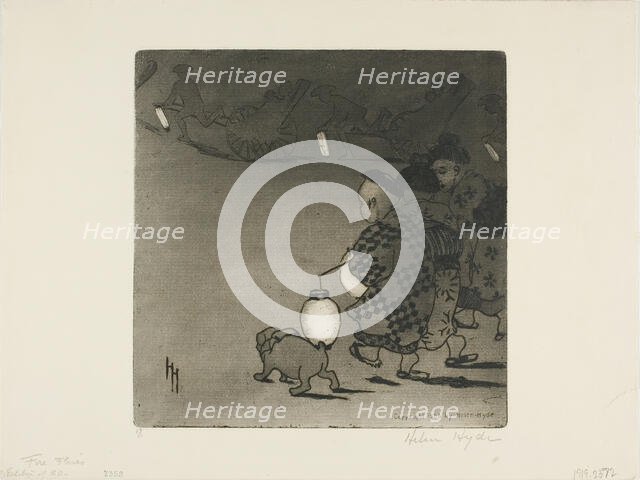 Fireflies, 1906. Creator: Helen Hyde.