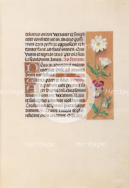 Hours of Queen Isabella the Catholic, Queen of Spain: Fol. 20r, c. 1500. Creator: Master of the First Prayerbook of Maximillian (Flemish, c. 1444-1519); Associates, and.