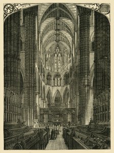'Westminster Abbey: Interior of the Choir', (1881). Creator: Unknown.