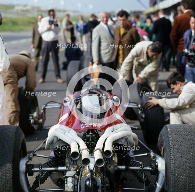 1966 Ferrari 312 Formula 1 engine. Creator: Unknown.