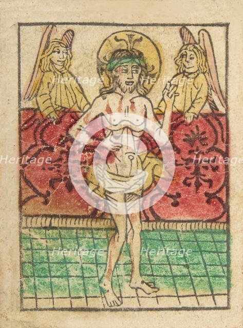The Man of Sorrows between Two Angels (Schr. 900), 15th century., 15th century. Creator: Anon.