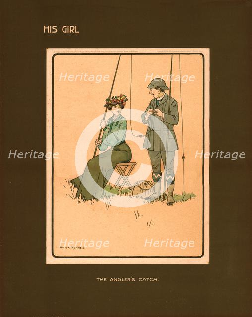 His Girl, The Angler's Catch.  Creator: Victor Venner.