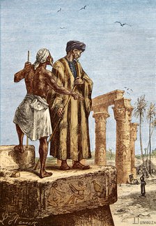 Ibn Battuta in Egypt, Mid of the 19th century. Artist: Dumouza, Paul (1812-?)