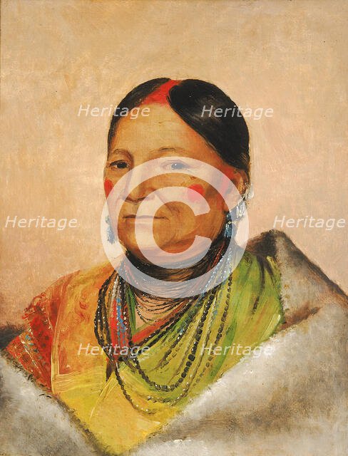 Mee-chéet-e-neuh, Wounded Bear's Shoulder, Wife of the Chief, 1831. Creator: George Catlin.
