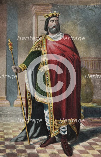 Don Ordoño II Adefónsiz (871-León, 924), King of Galice and León.