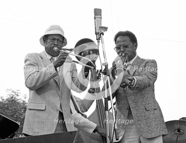 Al Grey and ClarkTerry, Capital Jazz Festival, Knebworth, Herts, July 82. Artist: Brian O'Connor.