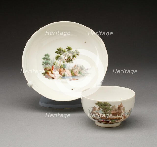 Cup and Saucer, Zürich, c. 1770/80. Creator: Unknown.