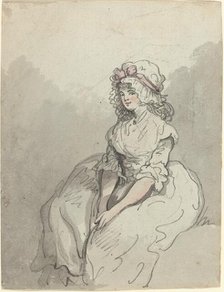 A Young English Beauty, c. 1790. Creator: Thomas Rowlandson.