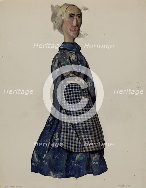 Wooden Doll, c. 1936. Creator: Jane Iverson.