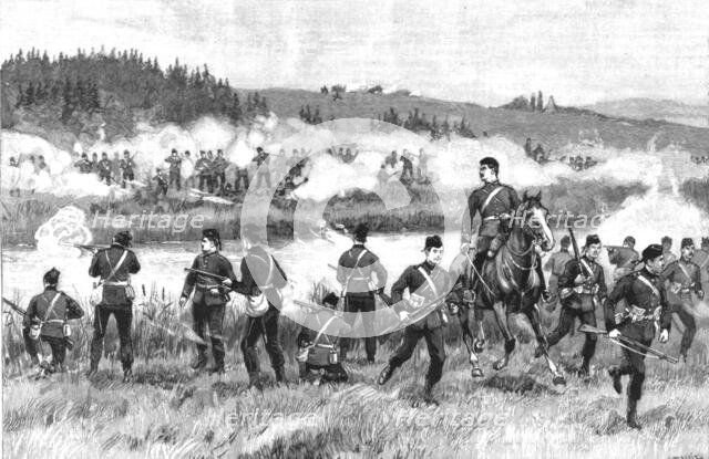 ''Military Manoeuvers at Aldershot: A Sham Fight; Close Quarters, A Retreat Inevitable', 1891. Creator: Unknown.