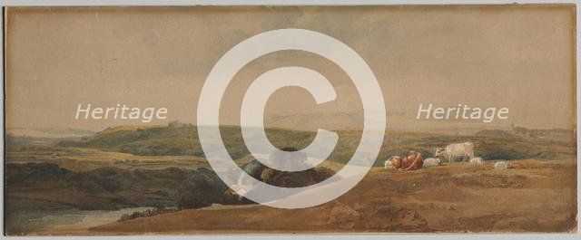 Mountains and Cattle. Creator: Peter De Wint (British, 1784-1849).