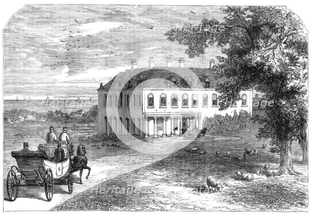 Brook House, Isle of Wight, the residence of Mr. Seely, M.P., visited by Garibaldi, 1864. Creator: John Jessop Hardwick.