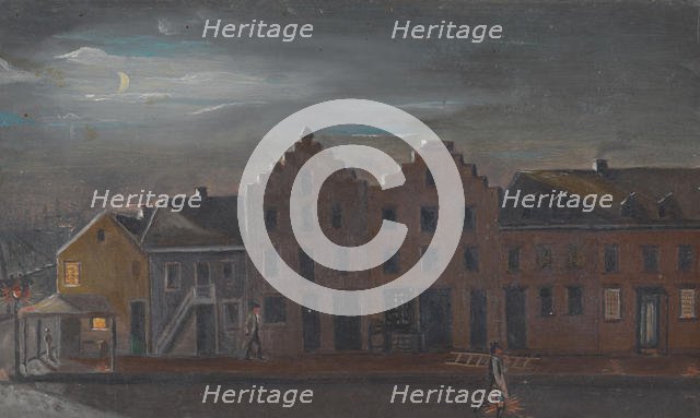 The Lamp Lighter, 1870s. Creator: William P. Chappel.