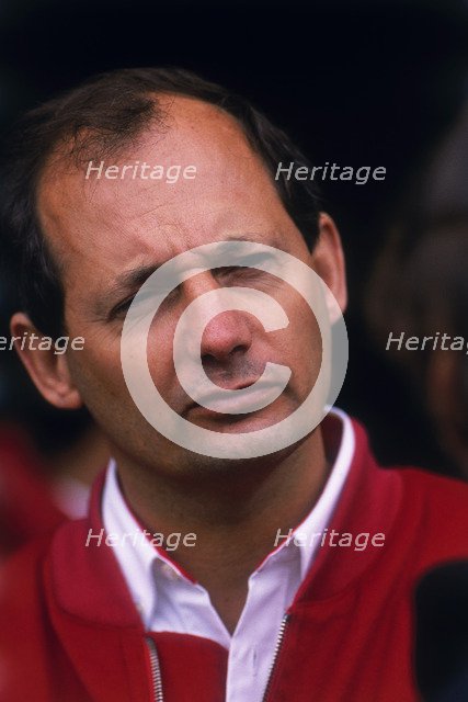Ron Dennis, McLaren Formula 1 team manager, British Grand Prix, Silverstone, Northamptonshire, 1989. Artist: Unknown