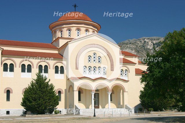 Monastery and church of Agios Gerasimos, Kefalonia, Greece.