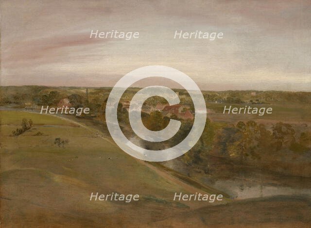 Stratford Saint Mary From The Coombs, c1800. Creator: John Constable.