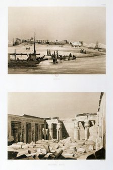 Luxor and Medinet Habu, Egypt, 1841. Artist: Hector Horeau
