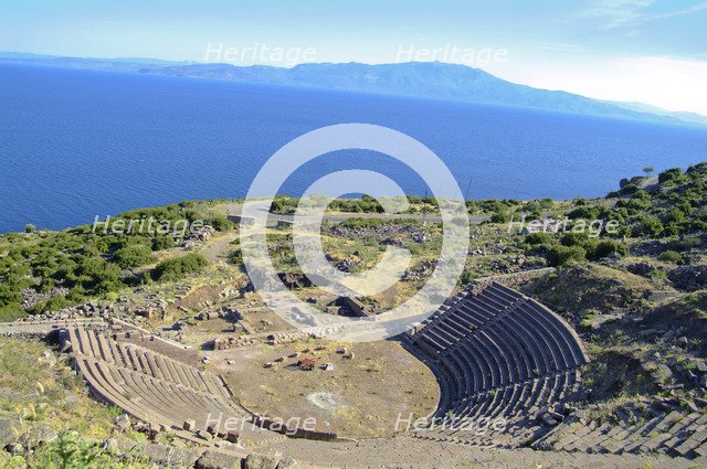 The theatre at Assos, Turkey. Artist: Samuel Magal