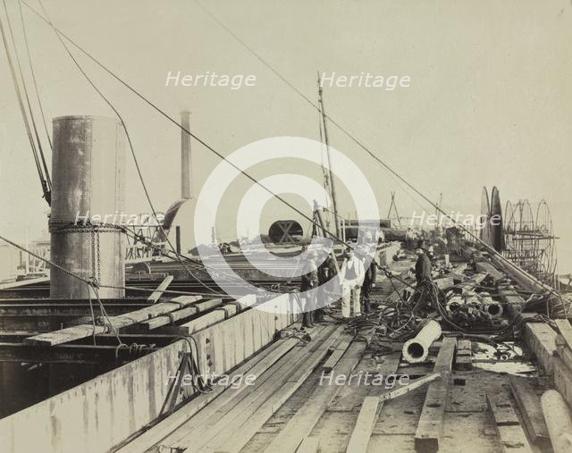 Deck Scene of the Great Eastern, 1857. Creator: Robert Howlett (British, 1831-1858).