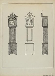 Grandfather Clock, c. 1936. Creator: Ernest A Towers Jr.