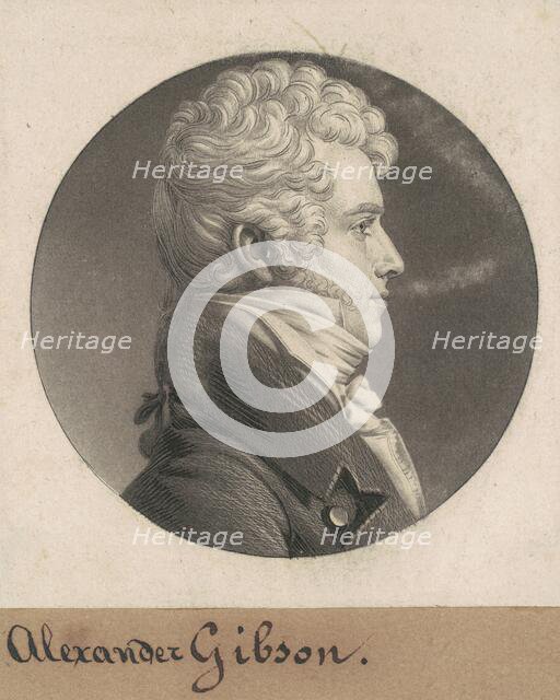 Alexander Gibson, 1808. Creator: Charles Balthazar Julien Févret de Saint-Mémin.