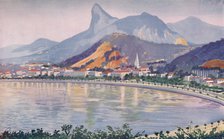 'The Botafogo portion of Rio's Bay-side Avenue, overlooked by Corcovado Mountain', 1914. Artist: Unknown.