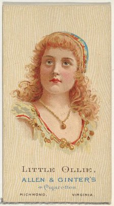 Little Ollie, from World's Beauties, Series 2 (N27) for Allen & Ginter Cigarettes, 1888., 1888. Creator: Allen & Ginter.