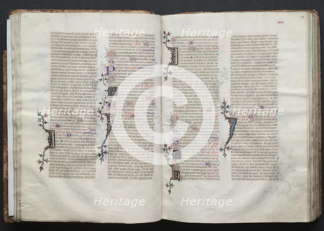 The Gotha Missal: Fol. 34r, Text, c. 1375. Creator: Master of the Boqueteaux (French); Workshop, and.