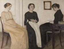 Three young women, 1888. Creator: Hammershøi, Vilhelm (1864-1916).