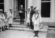 Naval Scouts at White House, Washington, D.C., 1917. Creator: Harris & Ewing.