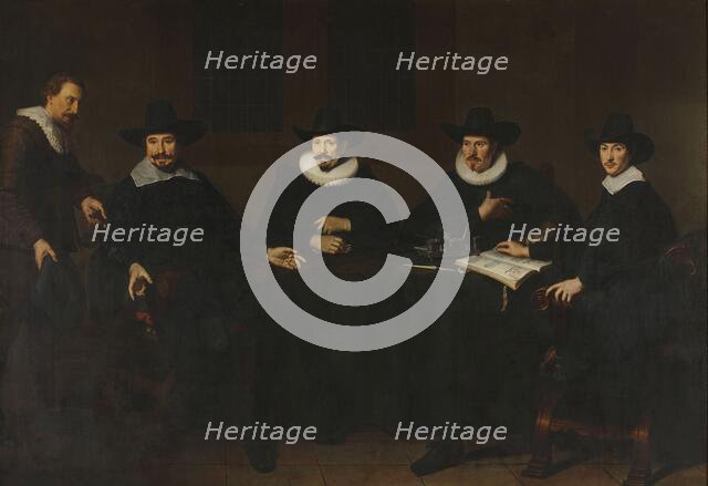 The leaders of the cloth industry (Saainering) in Amsterdam, 1643. Creator: Dirck Dircksz. Santvoort.