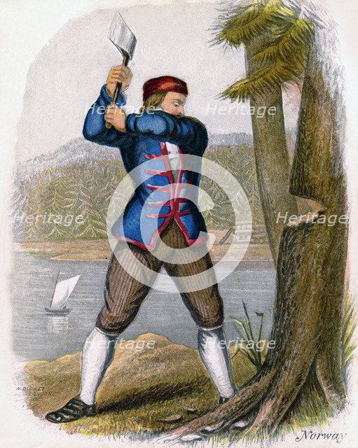 'Norwegian Woodcutter', 1809.Artist: W Dickes