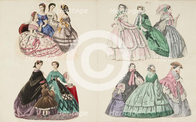 Costume plates, 1859-62. Creator: Unknown.