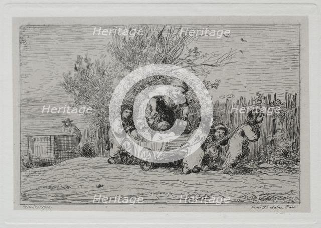 The Boat Trip: Heritage of the Cart (The Children with the Cart), 1861. Creator: Charles François Daubigny (French, 1817-1878).