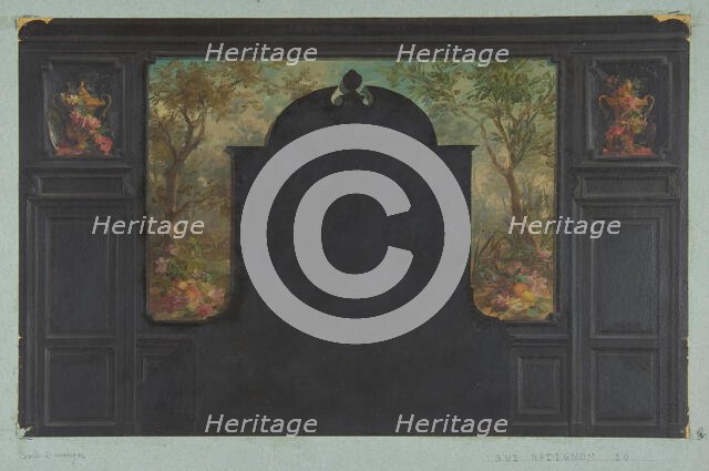 Design for the decoration of the dining room, 20 rue Matignon, second half 19th century. Creators: Jules-Edmond-Charles Lachaise, Eugène-Pierre Gourdet.