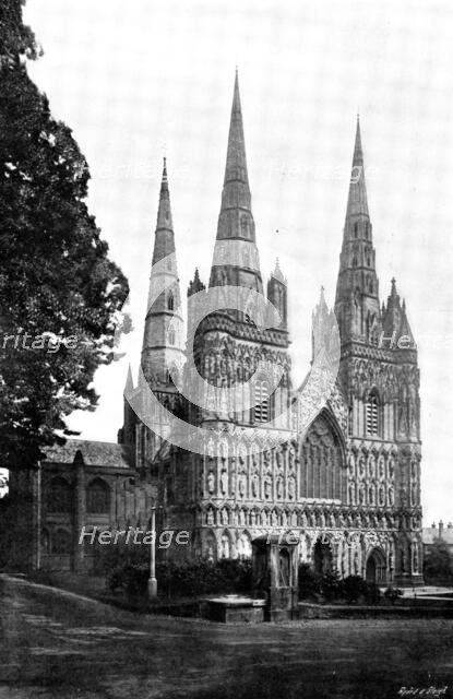 The Cathedrals of England: Lichfield Cathedral, 1895. Creator: Francis Frith & Co.