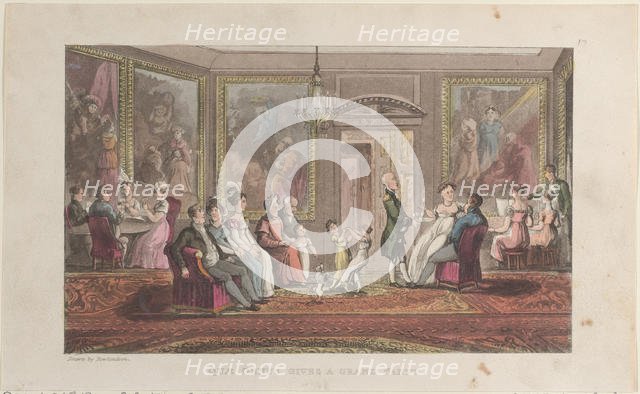 Quae Genus Gives a Grand Party, from "The History of Johnny Quae Genus, The Li..., February 1, 1822. Creator: Thomas Rowlandson.