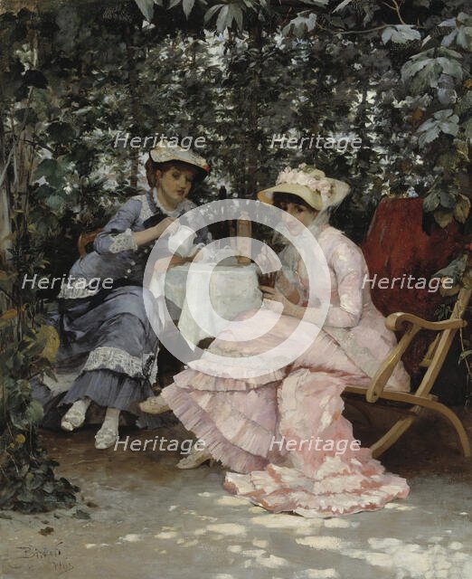 Sitting under the Arbour, 1880. Creator: Hugo Birger.