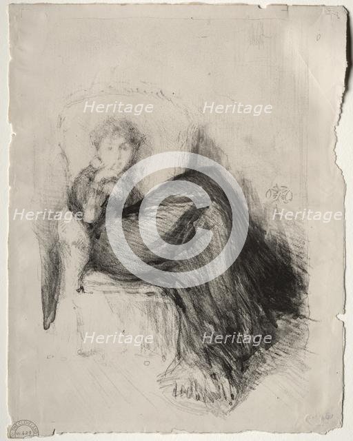 Study - Maude Seated, 1878. Creator: James McNeill Whistler (American, 1834-1903).