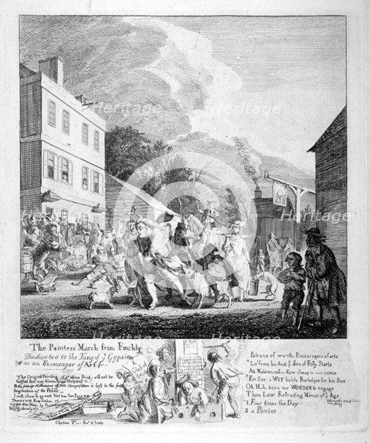 'The painters march from Finchly...', 1753. Artist: Paul Sandby