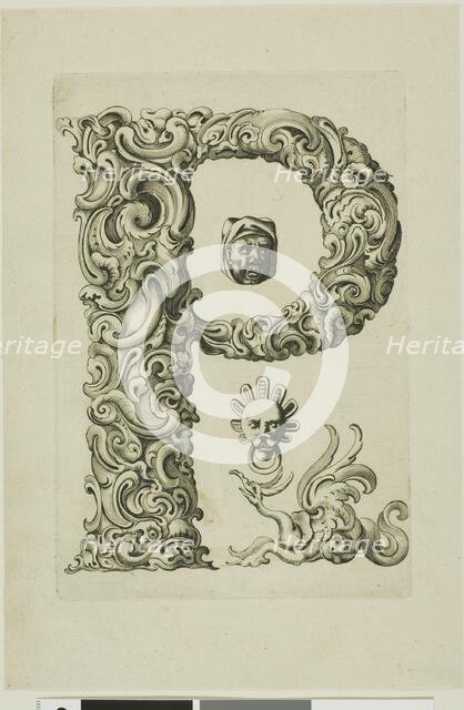 Letter P, 1630. Creator: Pierre Aubry.