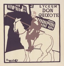 Affiche anglaise pour le Théâtre Lyceum, "Don Quixote", c1897. Creator: William Nicholson.