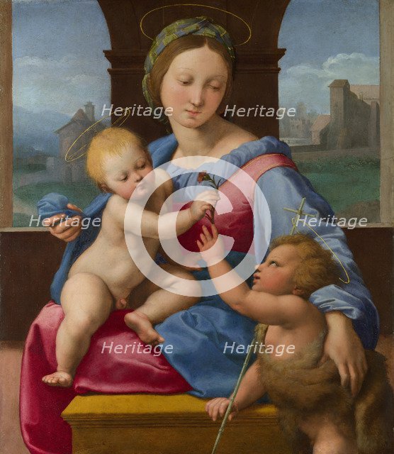 The Madonna and Child with the Infant Baptist (The Garvagh Madonna), ca 1509-1510. Artist: Raphael (1483-1520)