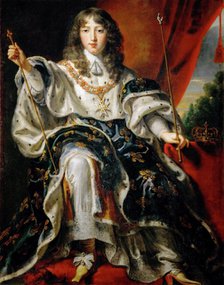 Louis XIV, King of France (1638-1715) in his Coronation Robes. Artist: Egmont, Justus van (1601-1674)