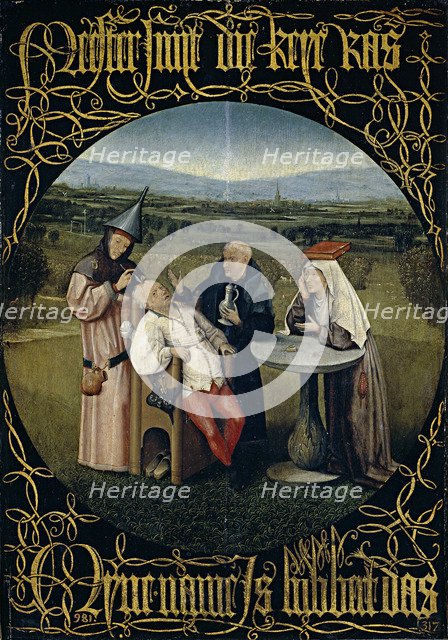 The Cure of Folly (Extraction of the Stone of Madness), Between 1488 and 1516. Artist: Bosch, Hieronymus (c. 1450-1516)