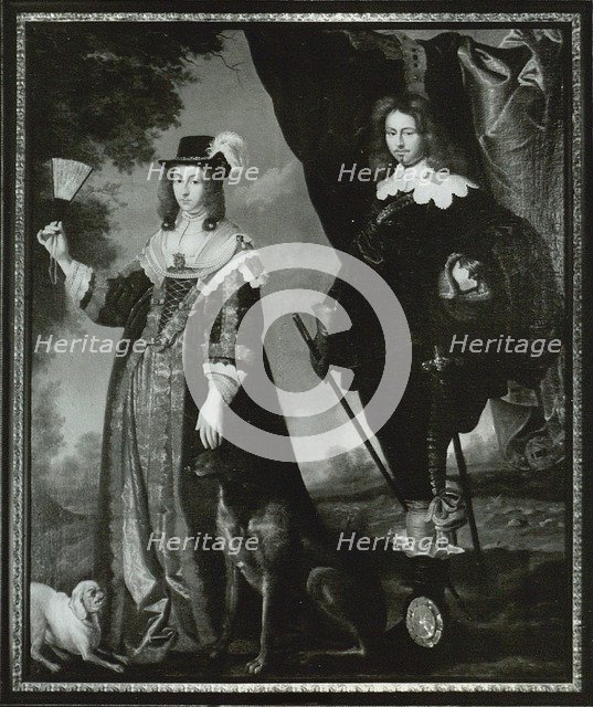 Leonora Christina, Countess Ulfeldt (1621-1698) and Valdemar Christian of Schleswig-Holstein (1622-1656). Artist: Mander, Karel van, III (1609-1670)