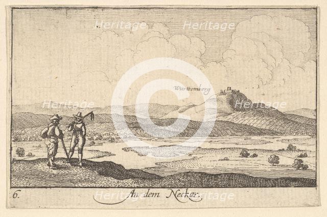 On the Neckar, 1635. Creator: Wenceslaus Hollar.