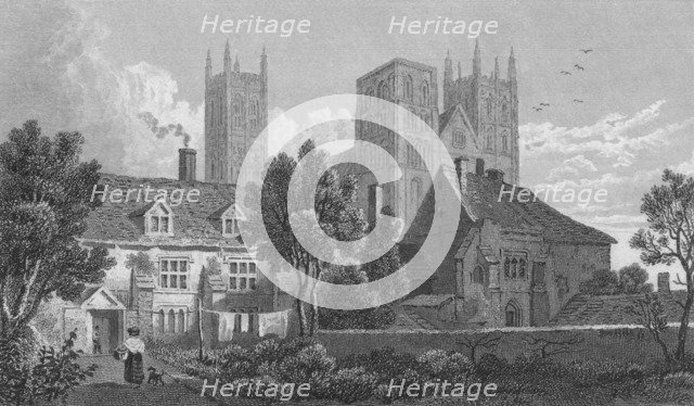 'Canterbury Cathedral. Kent', c1831. Artist: Henry Adlard.