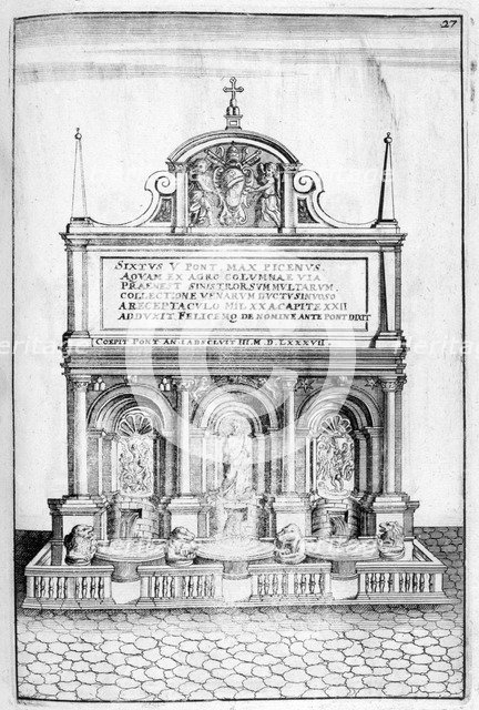 Fountain design, 1664. Artist: Georg Andreas Bockler